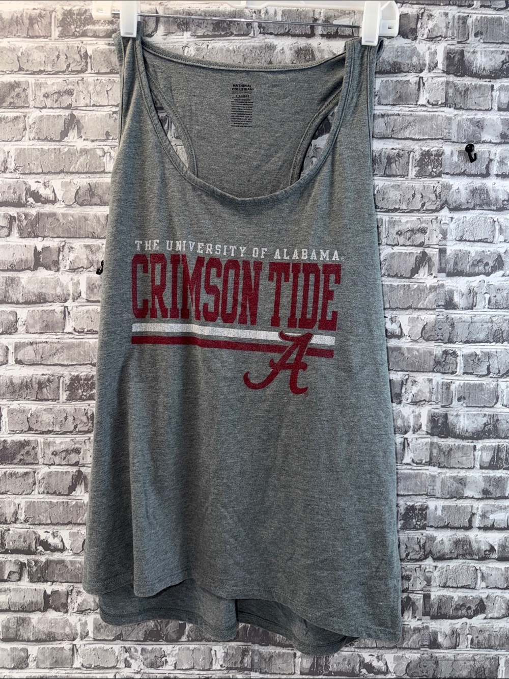 University of Alabama Crimson Tide Gray‎ Racerback Tank Top